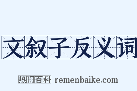 文叙子反义词是什么意思的图片